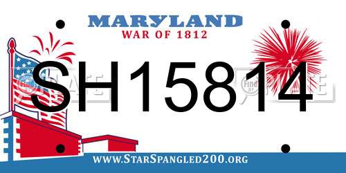 SH15814 Maryland License Plate