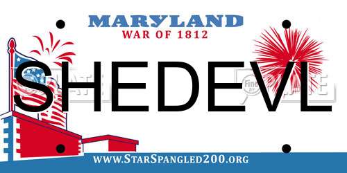 SHEDEVL Maryland License Plate