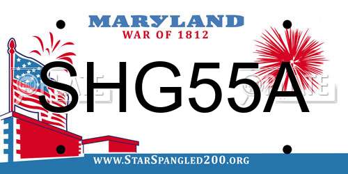 SHG55A Maryland License Plate