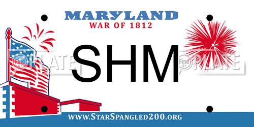 SHM Maryland License Plate