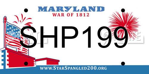 SHP199 Maryland License Plate