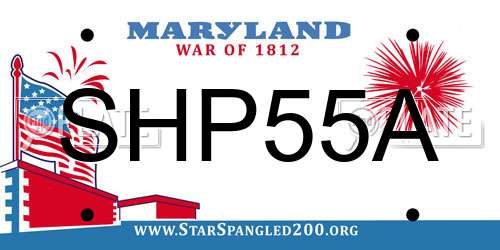 SHP55A Maryland License Plate