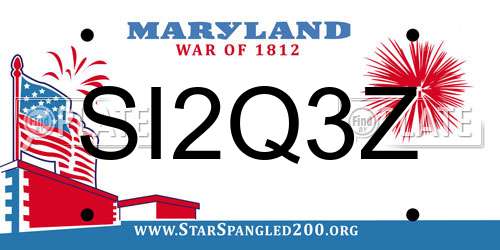 SI2Q3Z Maryland License Plate