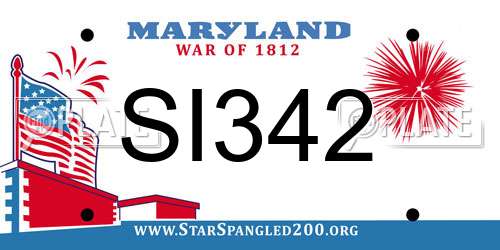 SI342 Maryland License Plate