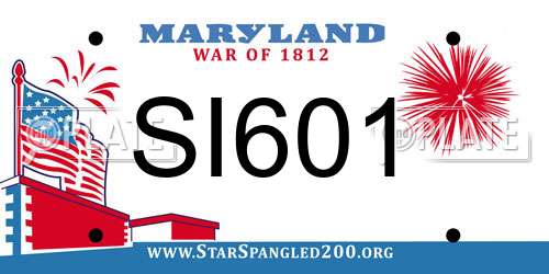 SI601 Maryland License Plate