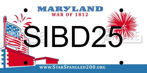 SIBD25 Maryland License Plate