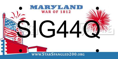 SIG44Q Maryland License Plate