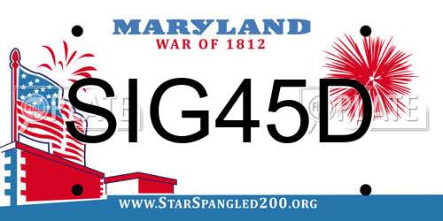 SIG45D Maryland License Plate