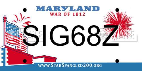 SIG68Z Maryland License Plate