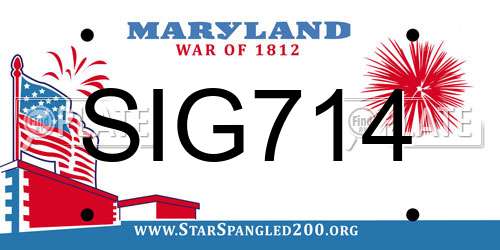 SIG714 Maryland License Plate