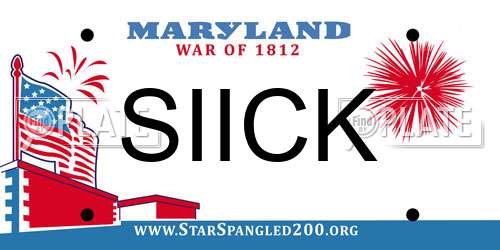 SIICK Maryland License Plate