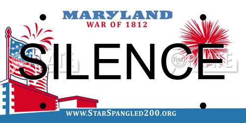 SILENCE Maryland License Plate