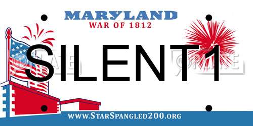 SILENT1 Maryland License Plate