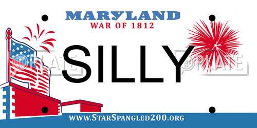 SILLY Maryland License Plate