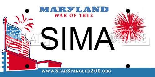 SIMA Maryland License Plate