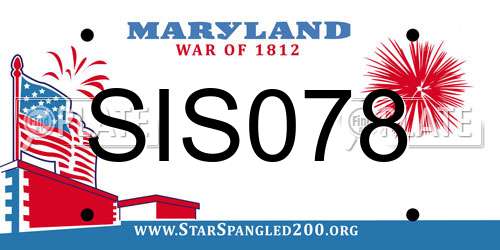 SIS078 Maryland License Plate