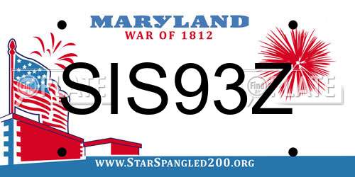 SIS93Z Maryland License Plate