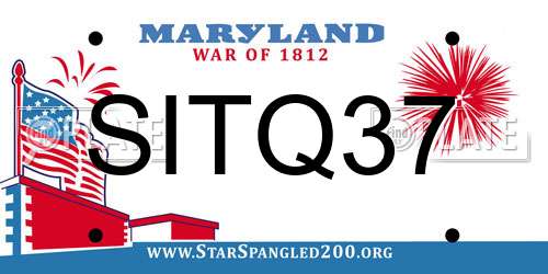 SITQ37 Maryland License Plate