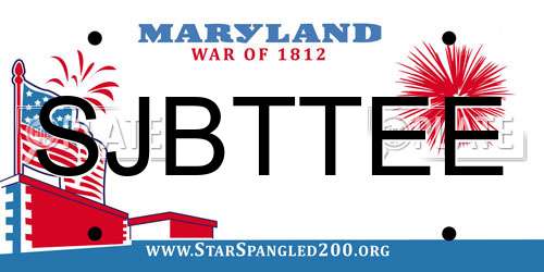 SJBTTEE Maryland License Plate