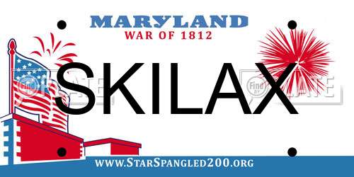 SKILAX Maryland License Plate