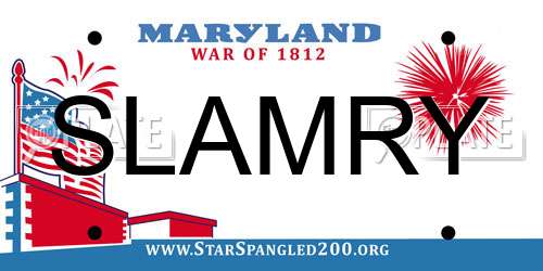 SLAMRY Maryland License Plate