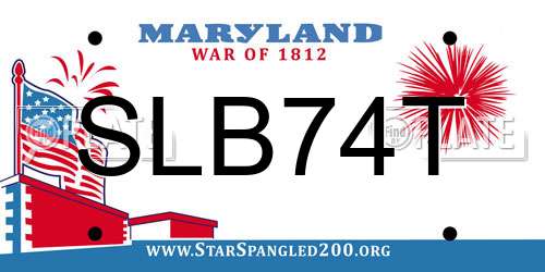 SLB74T Maryland License Plate