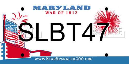 SLBT47 Maryland License Plate
