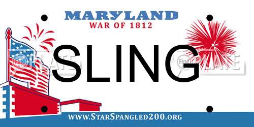 SLING Maryland License Plate