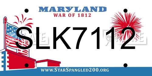 SLK7112 Maryland License Plate