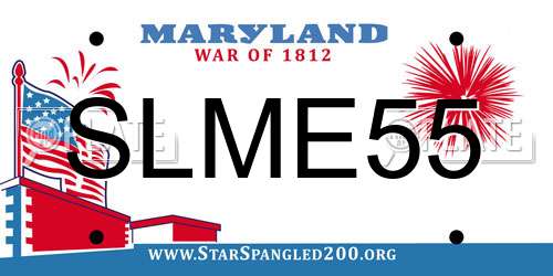 SLME55 Maryland License Plate