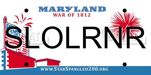 SLOLRNR Maryland License Plate
