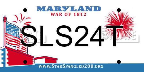 SLS24T Maryland License Plate