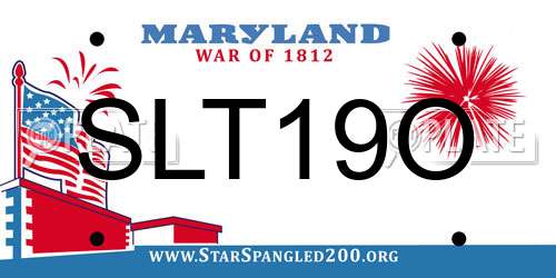SLT19O Maryland License Plate