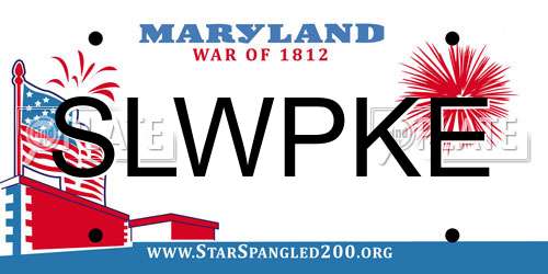 SLWPKE Maryland License Plate