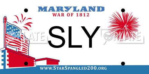 SLY Maryland License Plate