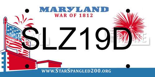 SLZ19D Maryland License Plate