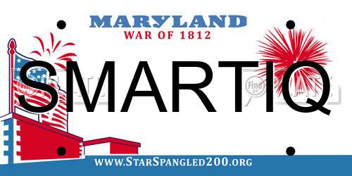 SMARTIQ Maryland License Plate