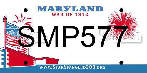 SMP577 Maryland License Plate