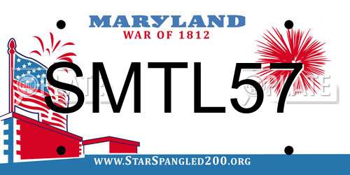 SMTL57 Maryland License Plate
