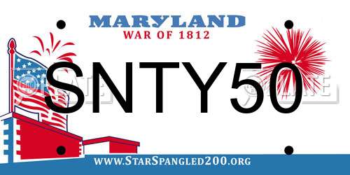 SNTY50 Maryland License Plate