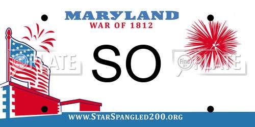 SO Maryland License Plate