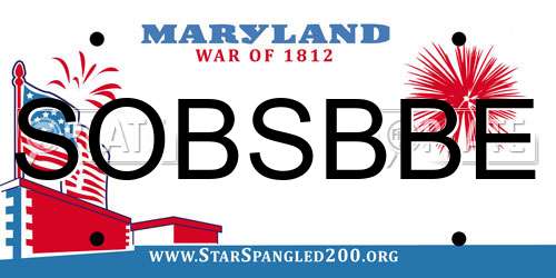 SOBSBBE Maryland License Plate