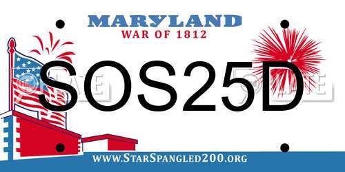 SOS25D Maryland License Plate