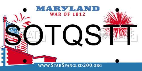SOTQSTT Maryland License Plate