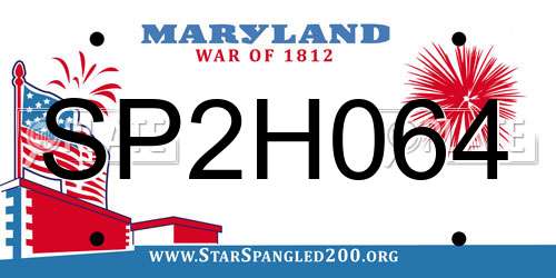 SP2H064 Maryland License Plate