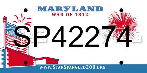 SP42274 Maryland License Plate