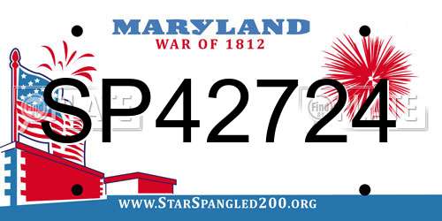SP42724 Maryland License Plate