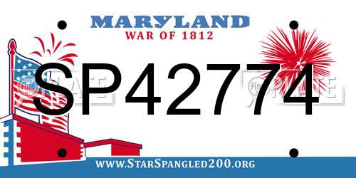SP42774 Maryland License Plate