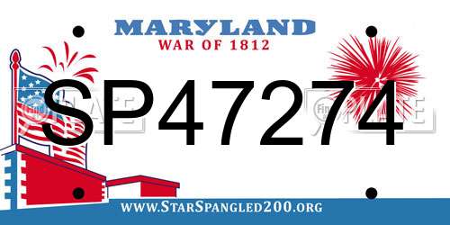 SP47274 Maryland License Plate