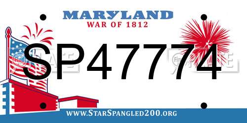 SP47774 Maryland License Plate